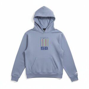 Nike SB Light Blue Hoodie with Stripe Graphic